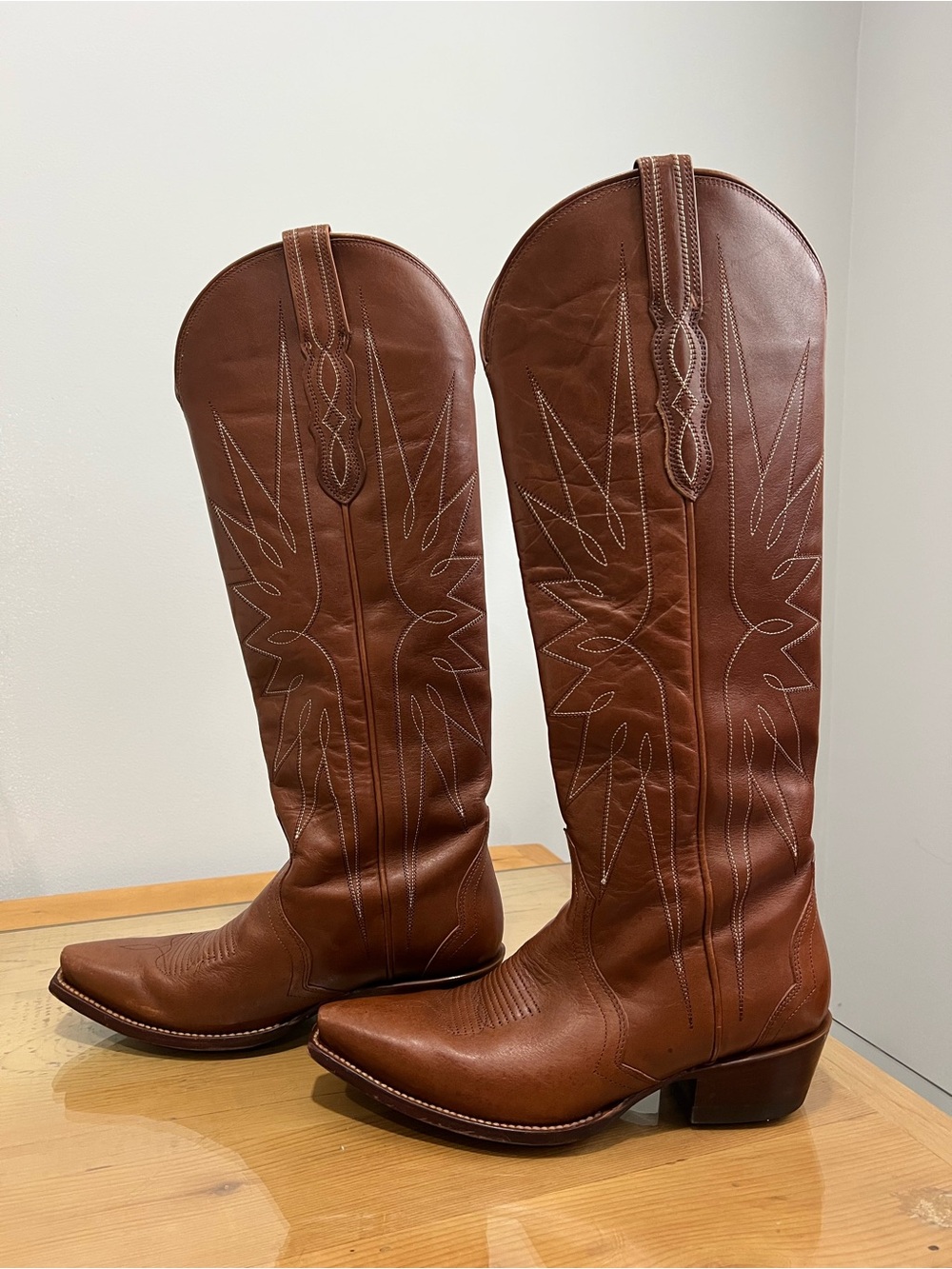 Tecovas The Loretta Saddle Western Leather Boots Brown US 9